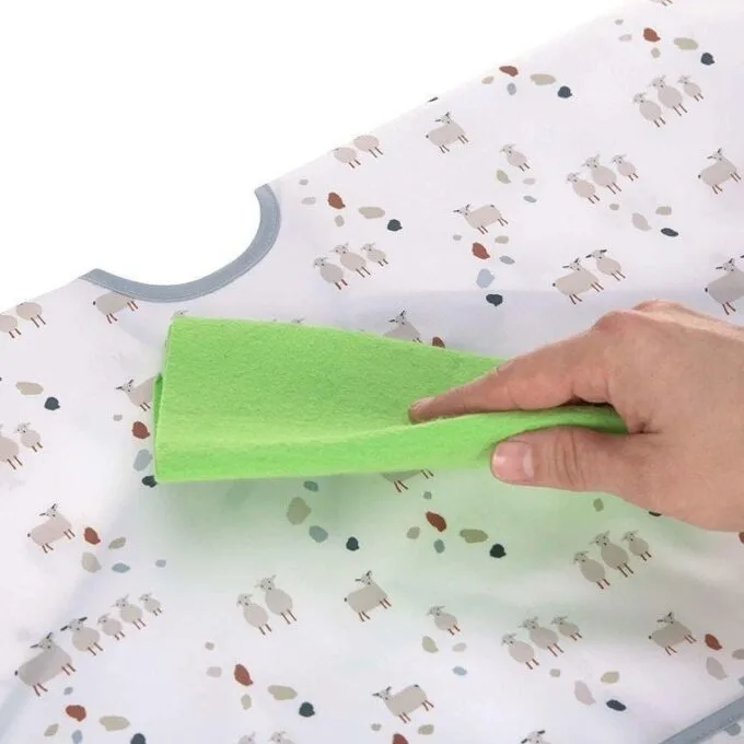 Lassig Tiny Farmer Sheep Bib set with long 6m+ glove — image 3