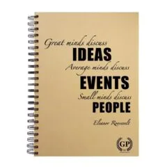 GOLDEN PRIME - NATURAL KRAFT - PERFORATED - A5 SIDE WIRE-O 15O SHEETS (Great minds discuss ideas)