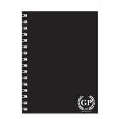 GOLDEN PRIME - PP WIRE-O NOTEBOOK - A5 - 80 SHEETS - BLACK