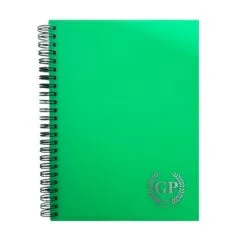 GOLDEN PRIME - PP WIRE-O NOTEBOOK - A4 - 80 SHEETS - ASSORTED SOLID COLOURS