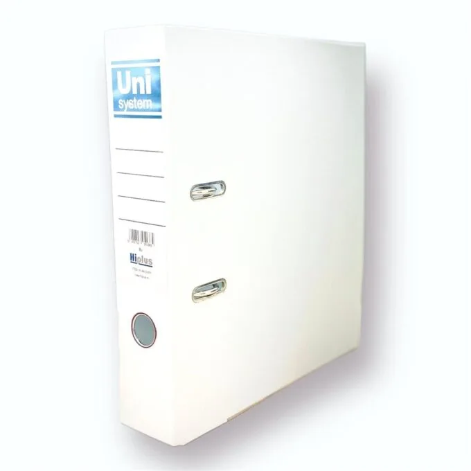 HI-PLUS A4 LEVER ARCH FILE - 3" SPINE - WHITE — image 1