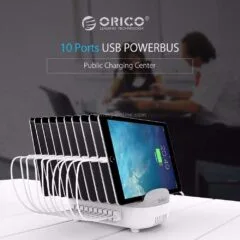 Orico DUK-10P 120W 10-Port Desktop Charging Station - 10 USB-A Ports, 5V/2.4A Each