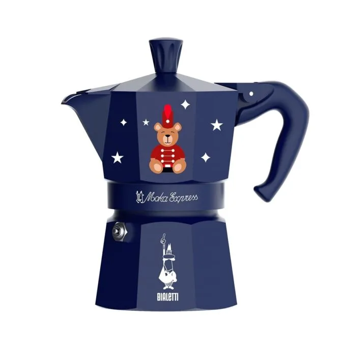 Bialetti Moka Express 3TZ (150 ml)Joyful Christmas blue — image 1