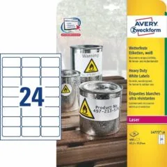 Avery Zweckform Heavy Duty A4 63.5 x 33.9 mm