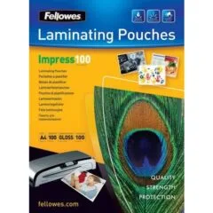 Fellowes 100mic shiny 100piece (53511) A4