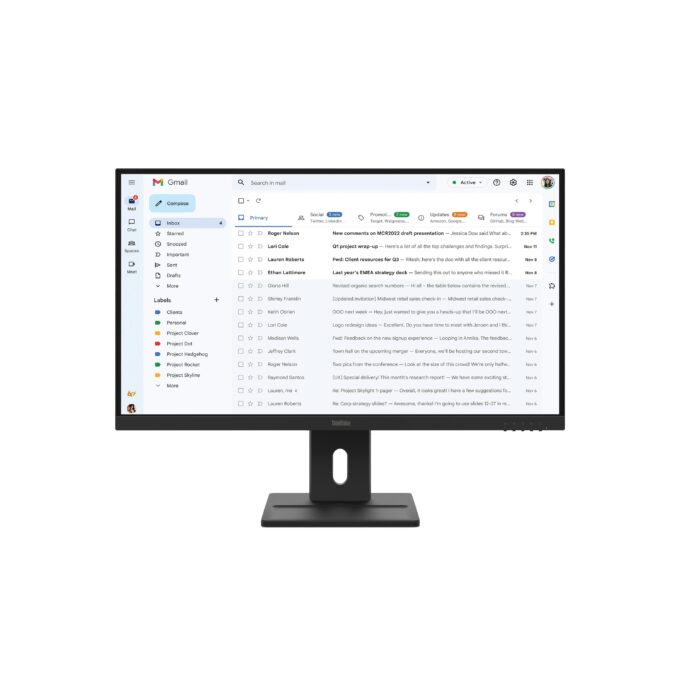 Lenovo ThinkVision E27-40 - 27-inch FHD IPS Monitor 1920x1080 100Hz 4ms 300cd/m² Speakers HDMI DP VGA Height Adjustable VESA Raven Black — image 1