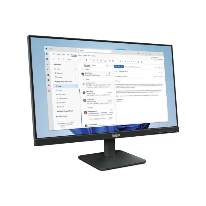 Lenovo ThinkVision S24-4e 23.8-inch FHD IPS Business Monitor – 100Hz, 4ms, HDMI+VGA, VESA, Tilt — image 4