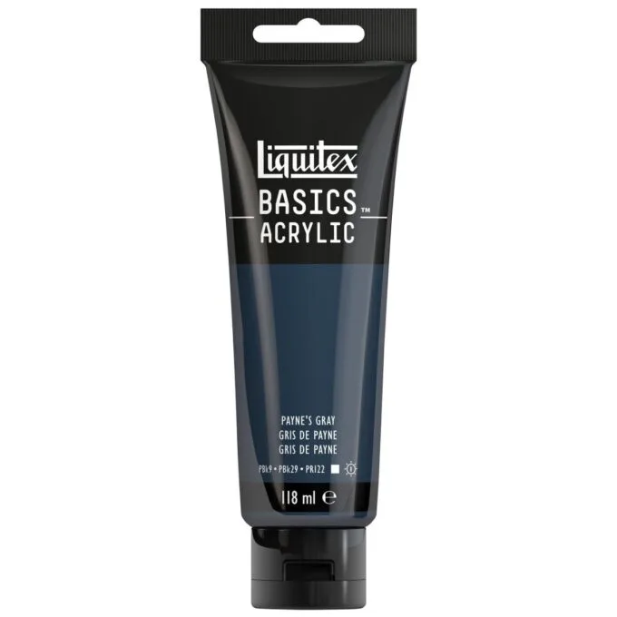 LQX BASICS ACRYLIC COLOUR 118ML PAYNES GREY ROW — image 1