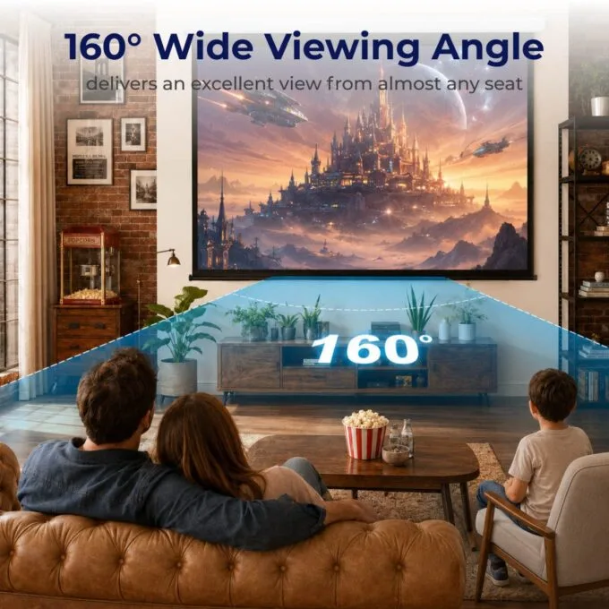 Lumivida Projector Electric Screen 16:9 150” ESAA150 — image 3