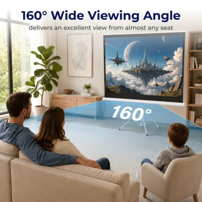 Lumivida Projector Tripod Screen 4:3 100” ESDC100 — image 3