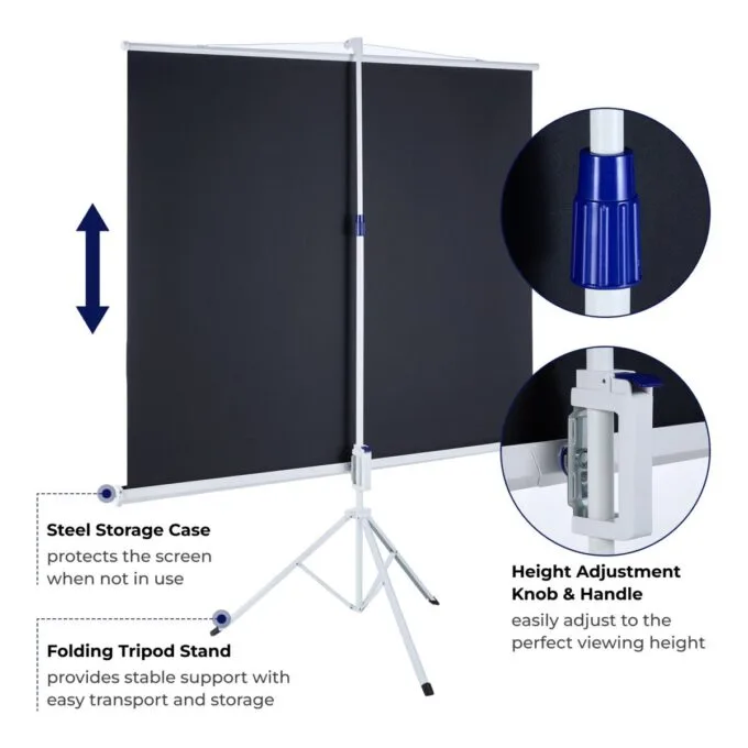 Lumivida Projector Tripod Screen 4:3 100” ESDC100 — image 4