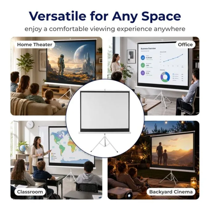 Lumivida Projector Tripod Screen 4:3 100” ESDC100 — image 6