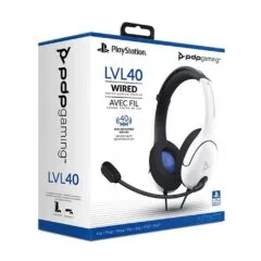 PDP Gaming LVL40 Wired Stereo Gaming Headset for PlayStation PS4/PS5 & PC — 40mm Drivers, Flip-to-Mute Mic, 3.5mm Analog