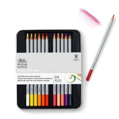 W&N PRECISION PENCIL COLOURED X24 TIN SET