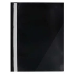ALPHA PLASTIC FLAT FILE WITH POCKET BLACK