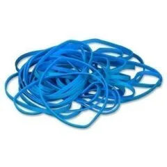 RUBBER BANDS 100% CREPE 50 GRAMS BOX - 60X1.2MM Blue