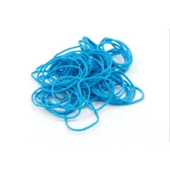 RUBBER BANDS 100% CREPE - 60X1.2MM - BLUE COLOUR