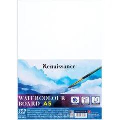 RENAISSANCE WATER COLOUR PAPER BOARD A5 200G