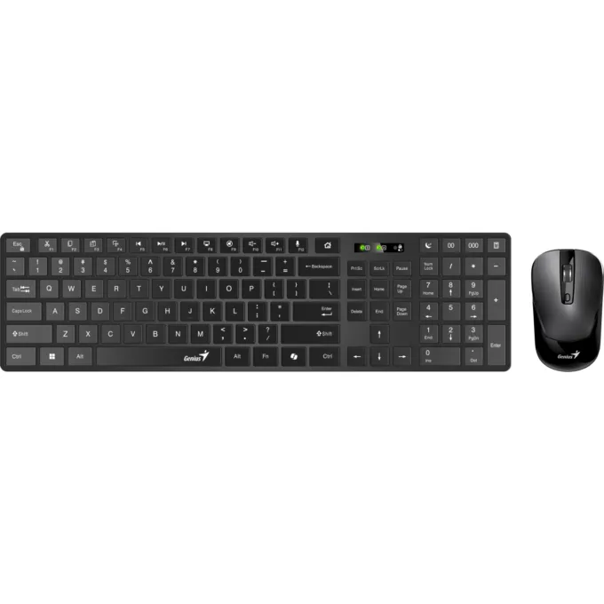 Genius Keyboard-Mouse Set Wireless+BT SlimStar 8250 Black English — image 1