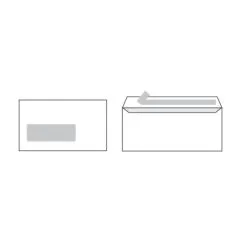 GOLDEN PRIME - WHITE ENV WITH WINDOW P&S 114X229MM 100GSM - 50PCS PACK
