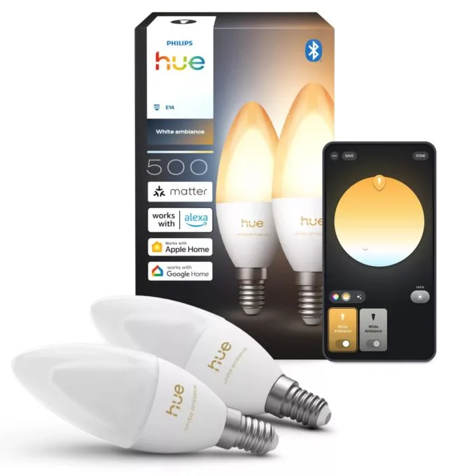 Philips Hue E14 3.7W White Light (1000-20000K) B39 2-pack candle — image 3