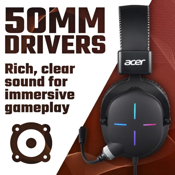 Acer Nitro Headset II NHW200  Black, Retail Pack — image 2