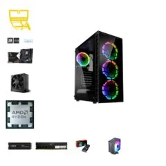 Custom Gaming PC - Ryzen 5 7500F, Radeon RX 9060 XT, 16GB DDR5, 1TB NVMe
