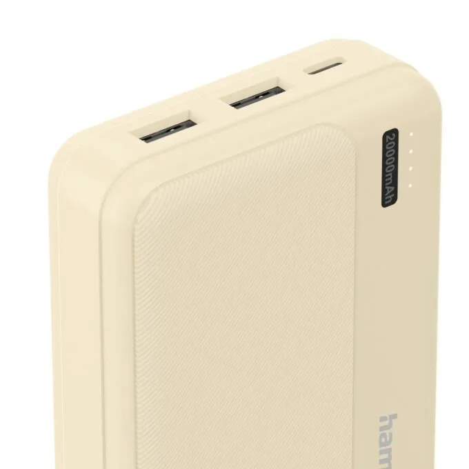 Hama Power Pack Pocket 20 20000 mAh 2X USB-A sand — image 4