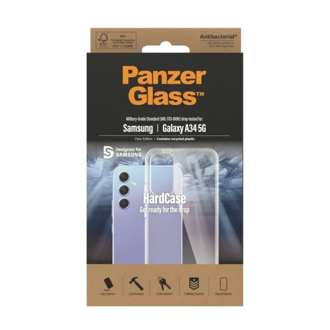 PanzerGlass HardCase Samsung A34 5GA346 Antibacterium Military grade clear 0444 — image 3