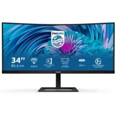 Philips 34B2U3600C/00 - 34-inch Curved WQHD Business Monitor VA 3440x1440 100Hz HDMI 120Hz DP USB-C 90W 4ms 300cd/m2 Speakers USB Hub Height Adjustable
