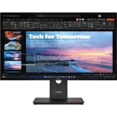 Lenovo ThinkVision T27QD-40 27-inch QHD USB-C Docking Monitor – IPS, 120Hz, 4ms, HDMI 2.1, DP 1.4 Out, 100W PD, Full Ergonomics
