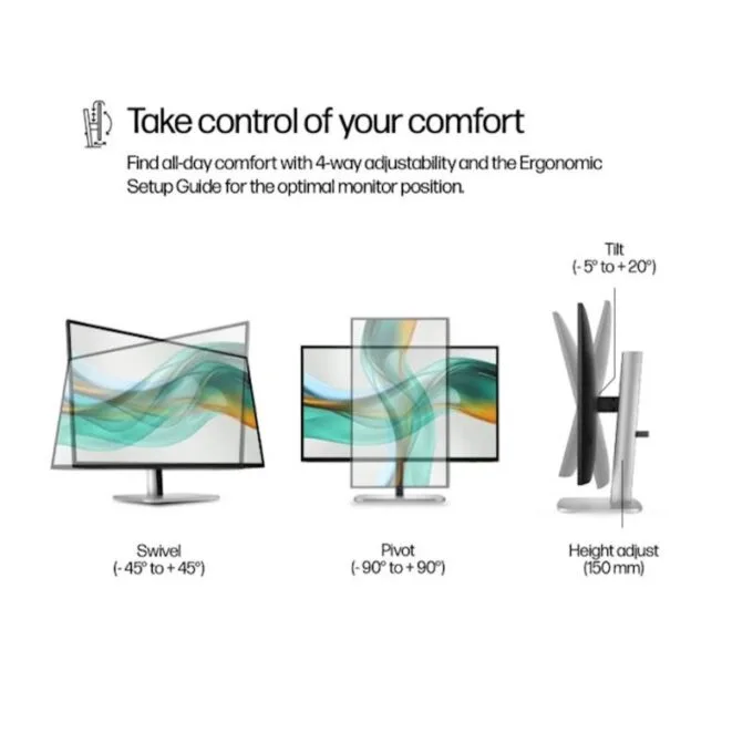 HP Series 5 Pro 527PU 27-inch QHD USB-C Monitor – IPS, 100Hz, 5ms, Ethernet, USB Hub, Height Adjustable — image 3