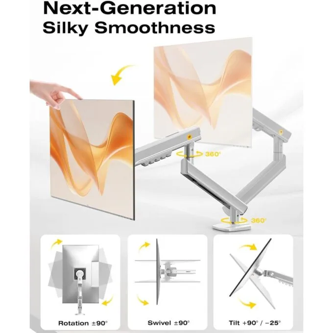 NBMounts SmooVex A5-XS Single Arm Monitor Desk Mount with Mechanical Spring — image 2