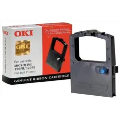 OKI 09002303 Black Fabric Ribbon Cassette for Microline 182/183/192/193/280/320/321/3320/3321 9-Pin Printers