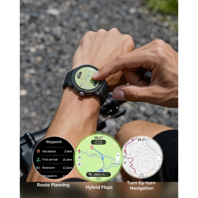 QCY Track S10 Watch Black 1,43 AMOLED HD Dual Band 6 Sat GPS, Gyroscope Geomagnetometer — image 7