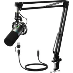 Maono Microphone Boom Arm Dynamic USB & XLR Professional PD200XS