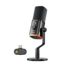 Maono Microphone Desktop Dynamic Wireless & USB-C 40Hr PD100W Black