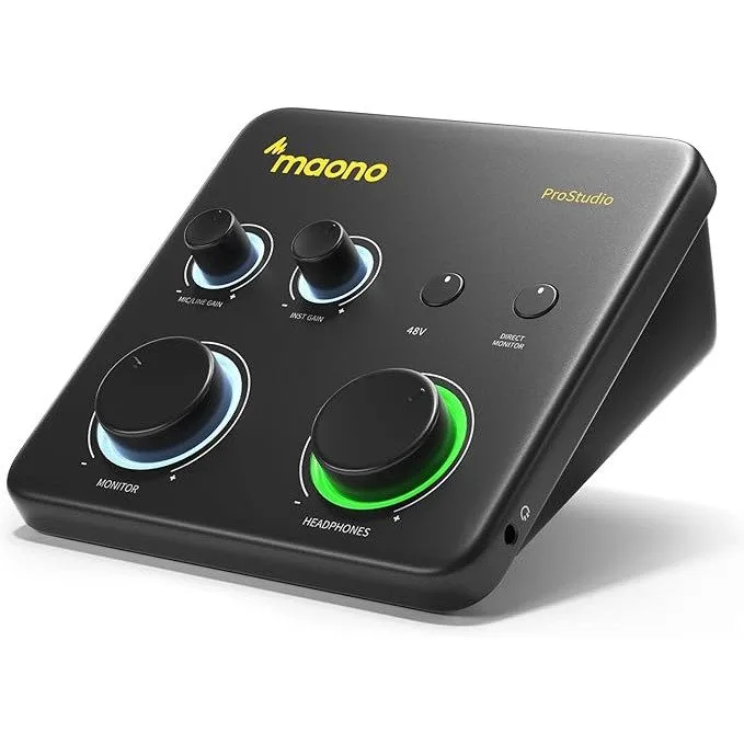 Maono Streaming Audio Mixer USB Audio Interface ProStudio 2x2 Lite Black — image 1