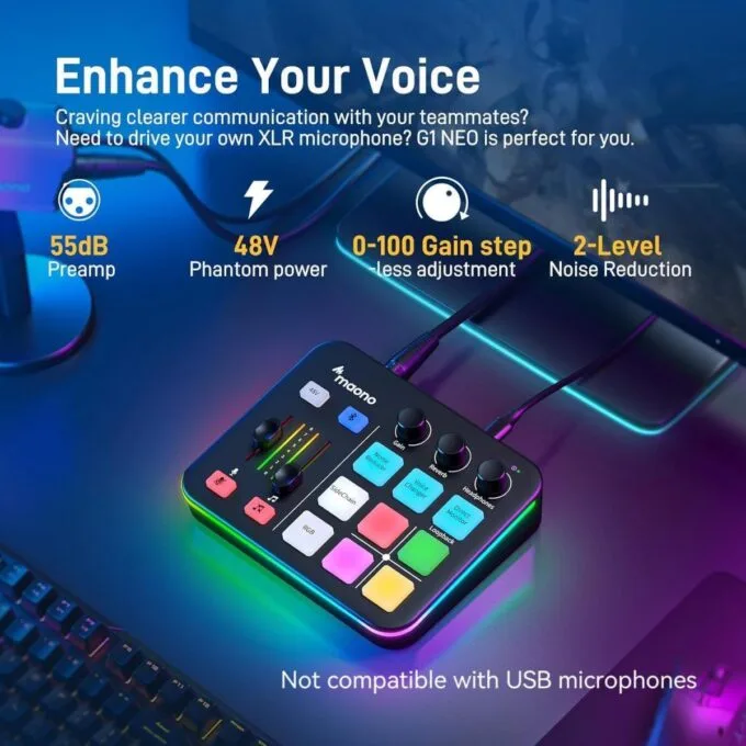 Maono Streaming Audio Mixer Console for Gaming & Podcasting G1 NEO — image 2