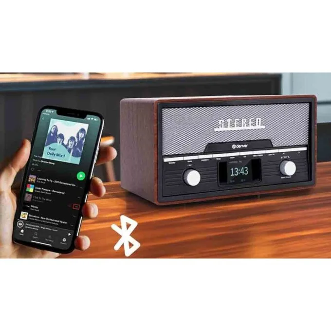 Denver Music System BT DAB+/FM MDA-525DW DARK WOOD — image 4