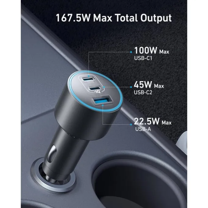 Anker Mobile Charger Car 167.5W with Cable Nano Car — image 2