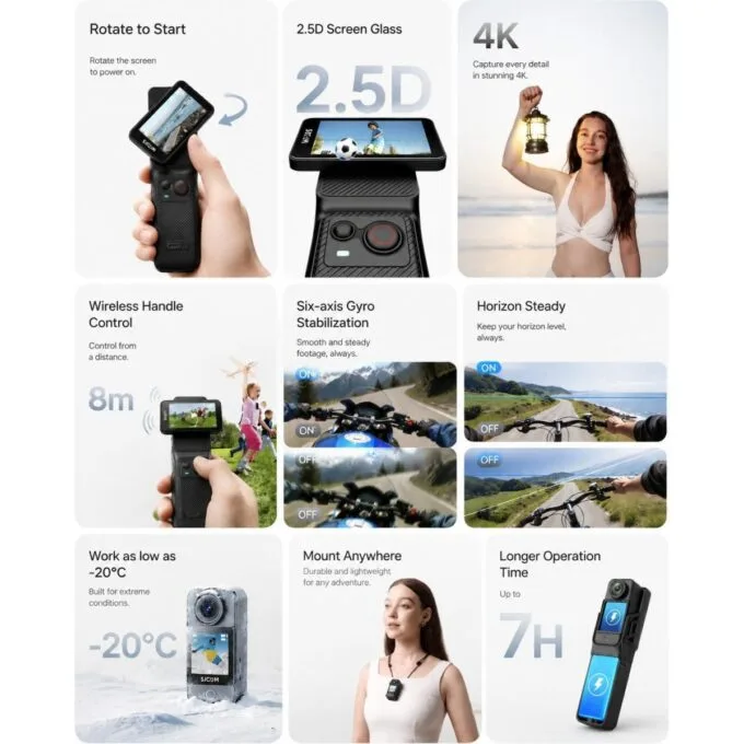SJCAM 6-Axis Pocket Action Camera 4K30FPS Vlog Camera C400 — image 6