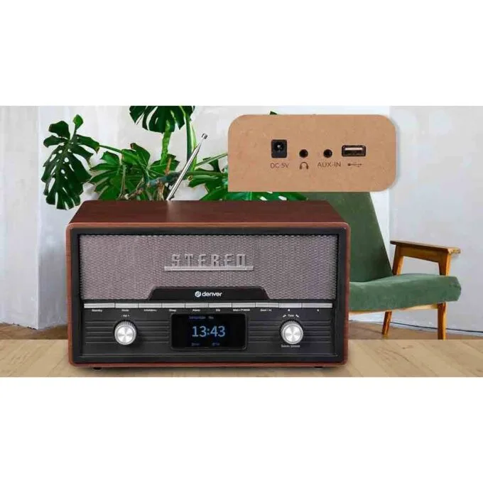 Denver Music System BT DAB+/FM MDA-525DW DARK WOOD — image 5