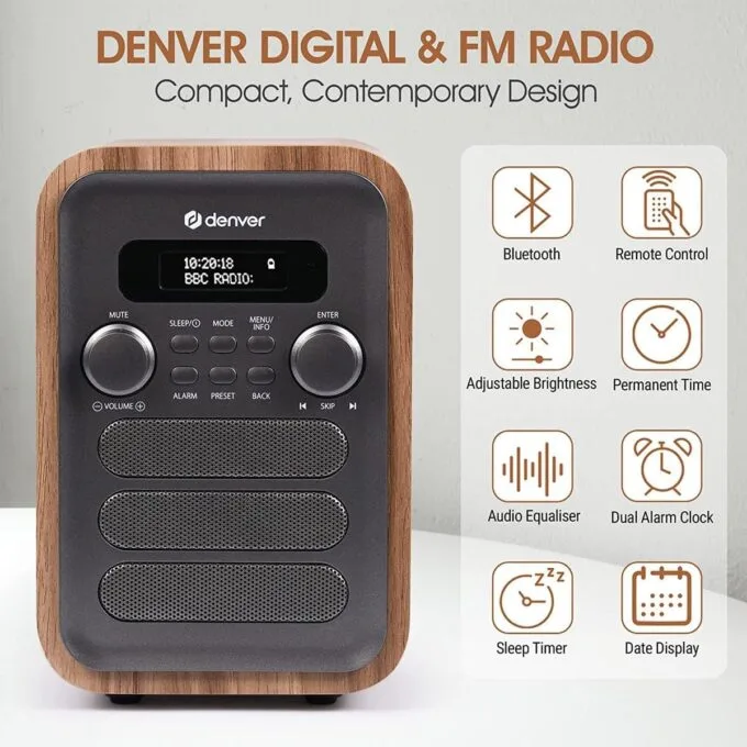 Denver Radio  DAB+/FM BT DAB-48GR Grey — image 3