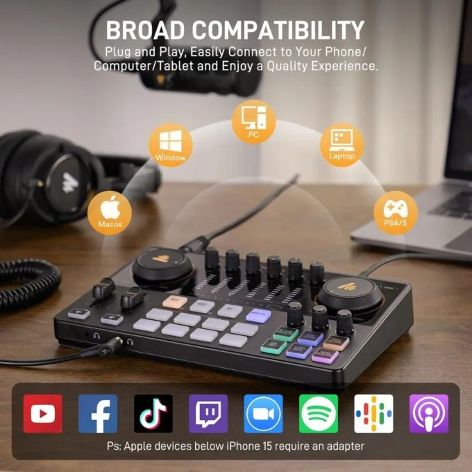 Maono Streaming Audio Mixer Console for Podcasting E2 Gen2 — image 6