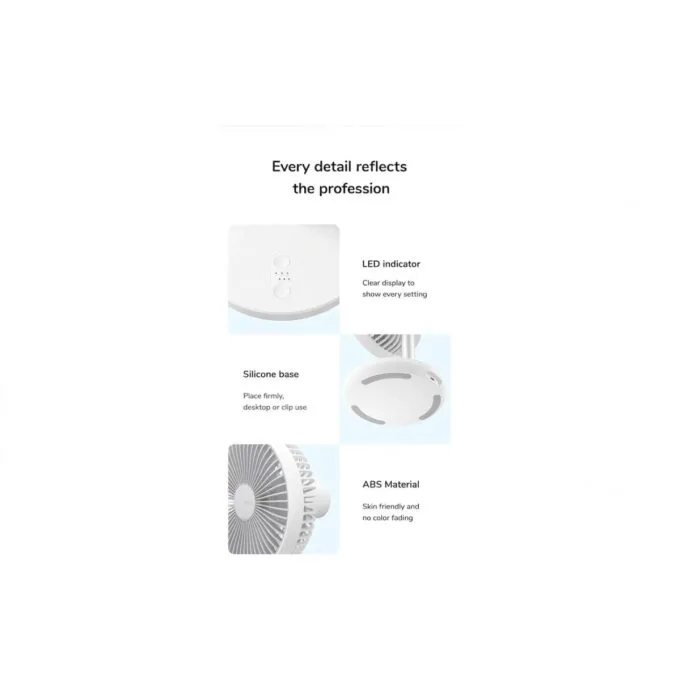 Jisulife TABLE FAN 7 Extendable & Rotating Desktop Fan — image 6