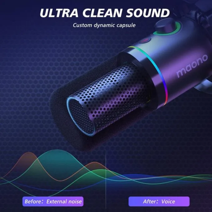 Maono Microphone Boom Arm Dynamic USB & XLR Professional PD200XS — image 7