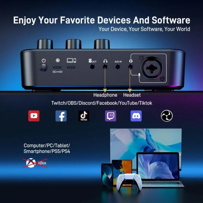 Maono Streaming Audio Mixer Console for Gaming & Podcasting G1 NEO — image 8