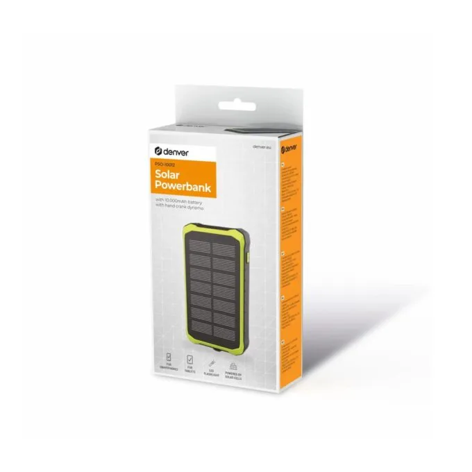 Denver Powerbank  10000mAh Solar Hand Crank  PSO-10012 — image 11