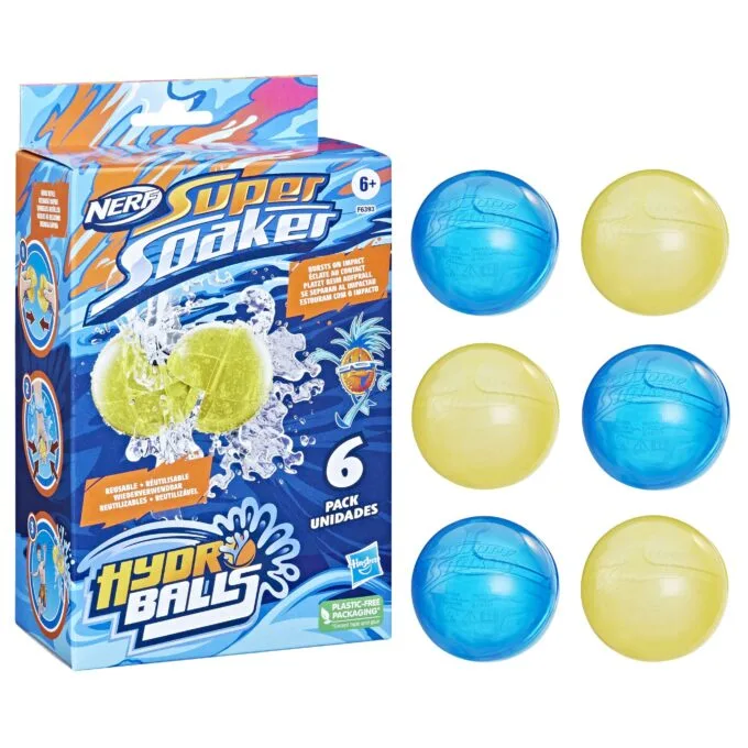 Hasbro Nerf Super Soaker Hydro Balls 6 Pack Water Toys — image 1
